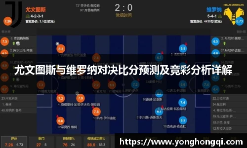 尤文图斯与维罗纳对决比分预测及竞彩分析详解